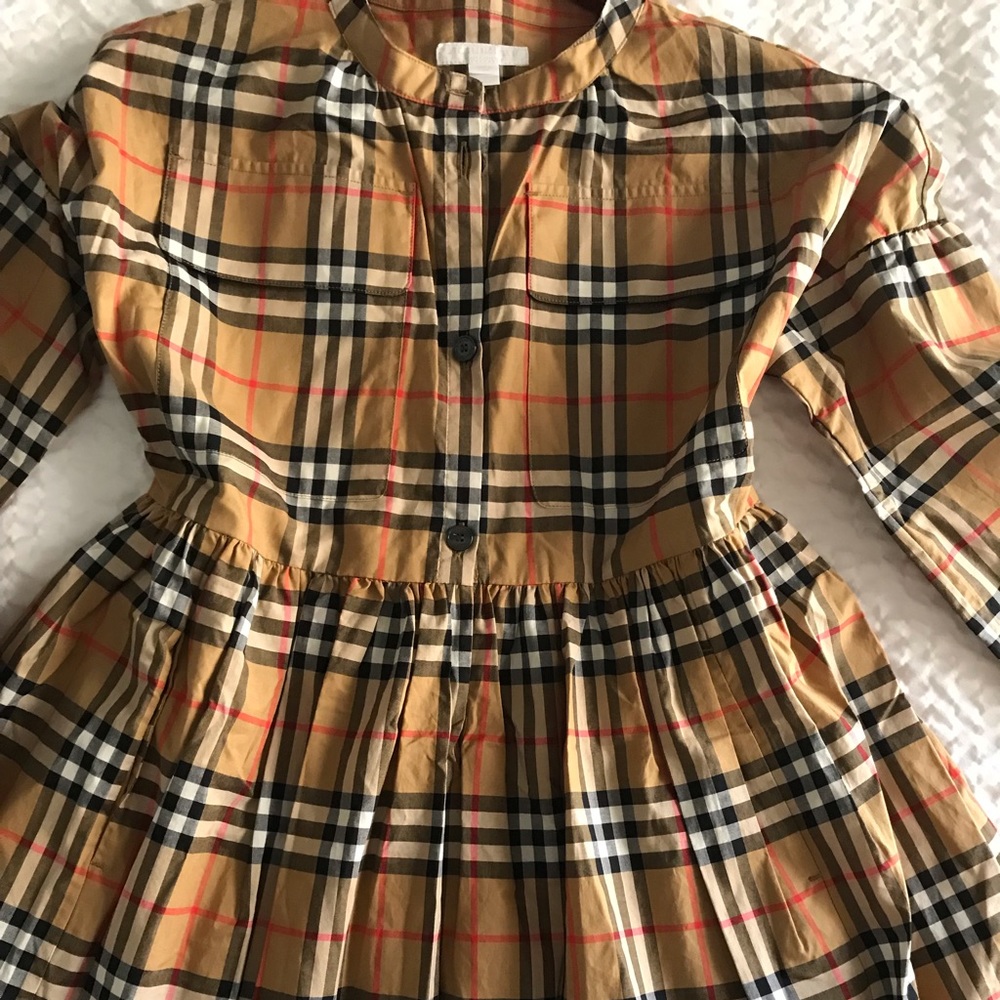 New Burberry Dress Size 14 Authentic Vintage Check - Picture 2 of 8